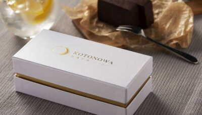 印籠型　和スイーツ（チョコレートテリーヌ）用ギフトボックス 作例