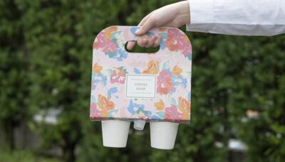 テイクアウト用カップホルダー（ドリンクホルダー・カフェキャリー）の展開図①