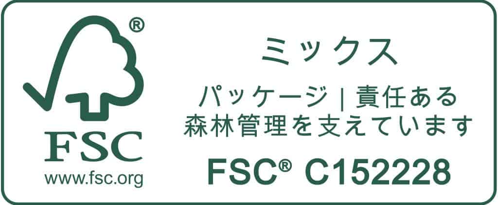 FSC C152228 New MIX Packaging Landscape GreenOnWhite r t937in at 環境保全と社会貢献の周知