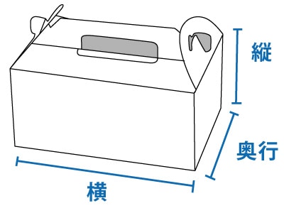 ケーキ・キャリー型の箱